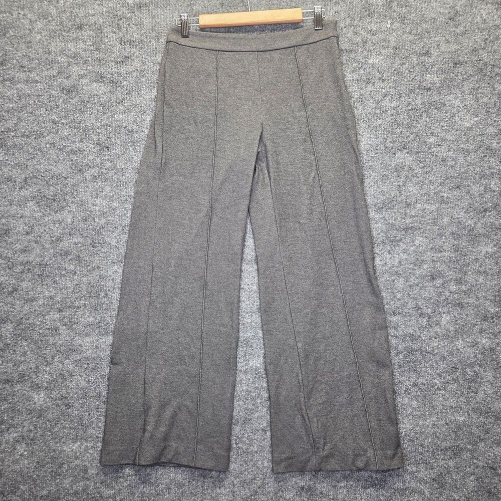 Ann Taylor Gray Wide-Leg Knit Trousers